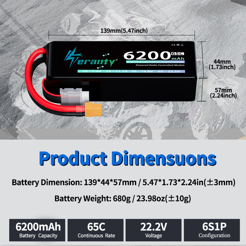 TERANTY 6S 6200mAh リポバッテリー 22. - Rc Hobby Land のレビューと価格