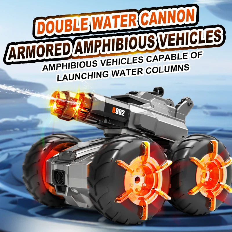2.4Gデュアルコントロール水陸両用RC戦車おもちゃ、水鉄砲 - Rc Hobby Toucan のレビューと価格