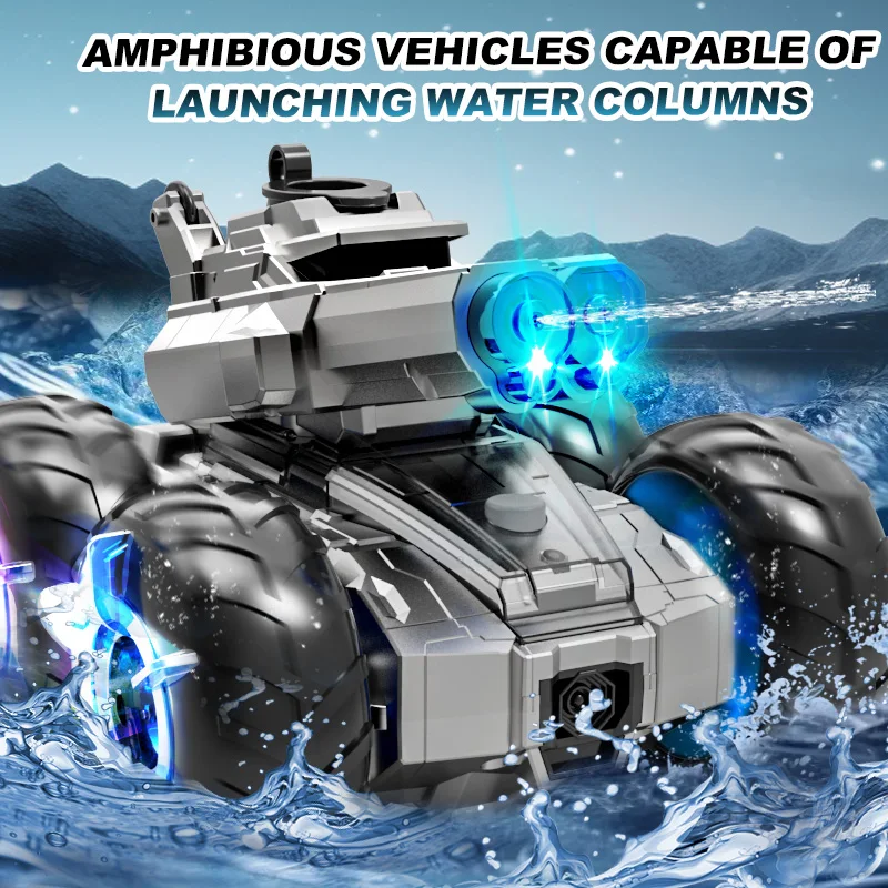 2.4Gデュアルコントロール水陸両用RC戦車おもちゃ、水鉄砲 - Rc Hobby Toucan のレビューと価格