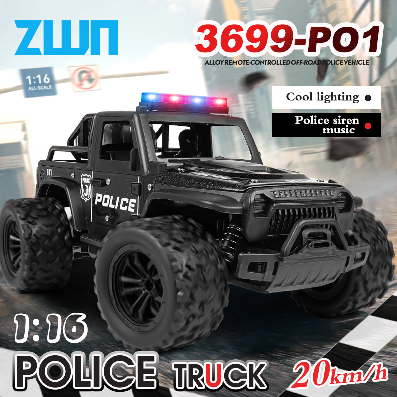ZWN 1:16合金製高速オフロードパトカーRCカー、音楽サ - Rc Hobby Toucan のレビューと価格