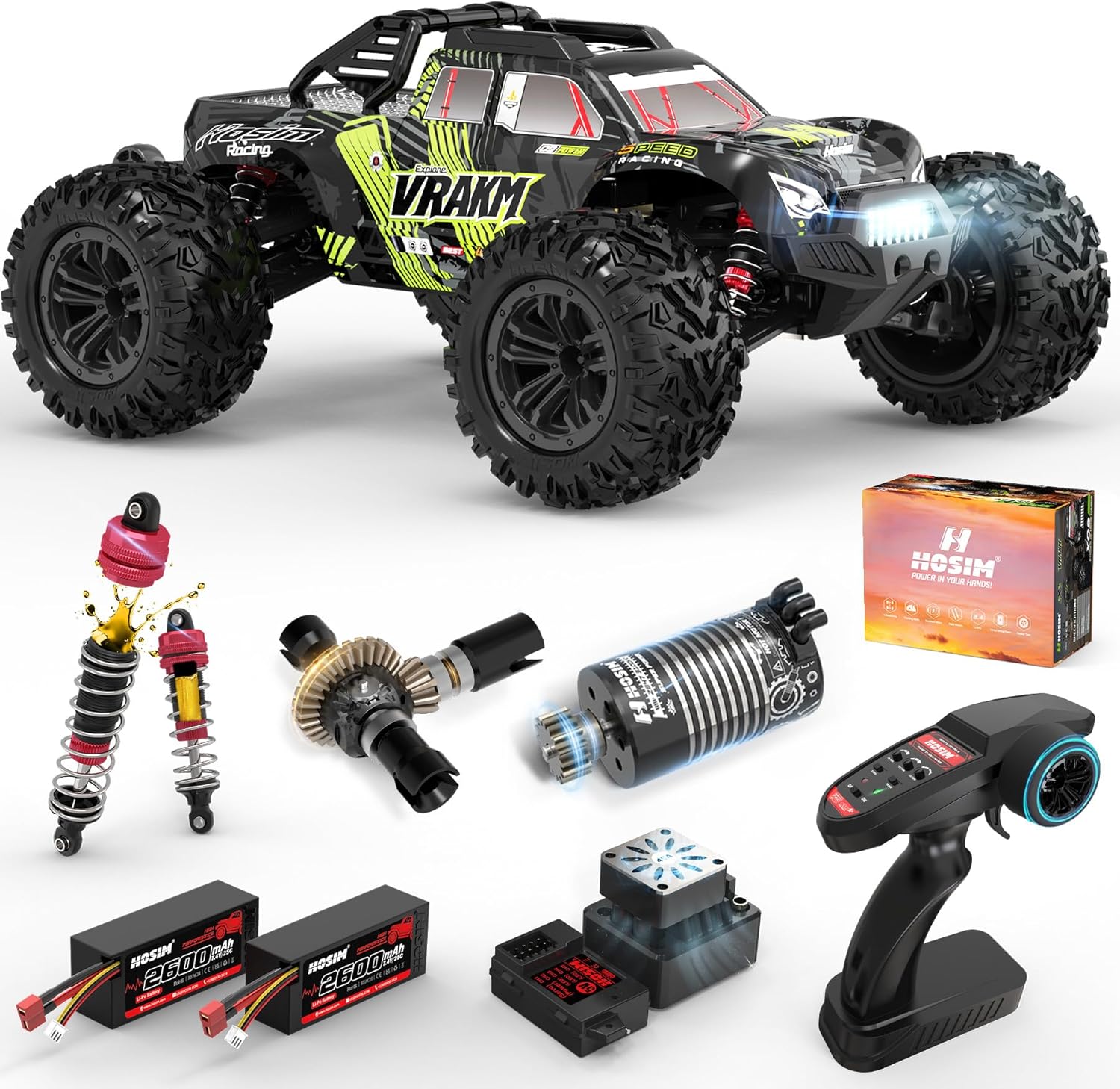大人用ブラシレスRCカー、1/10スケール、時速68キロ超え - Rc Hobby Grade Truck のレビューと価格